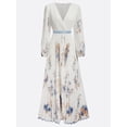 thumbnail image 4 of ZOELNIC Women's 2025 Fall Floral Print Maxi Dress V-Neck Empire Waist Long Sleeve A-Line Flowy Boho Party Dress, S, 4 of 8