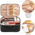 thumbnail image 2 of Portable Cosmetic Bag with Makeup Brush Organiser Make up Case Water-Resistant Toiletry Bag for Women Travel Essentials, 2 of 5