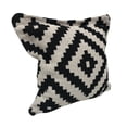 thumbnail image 4 of Laddha Home Designs Handwoven Geometric Medallion Throw Pillow Cover - 24" - Black and White, 4 of 6