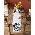thumbnail image 4 of Table Runner Dresser Scarf 13 x 48 Inch Black Flowers Spring Floral Cartoon Abstract Table Runners Non-Slip Heat Kitchen Dining Table Decor for Indoor Outdoor Home Party Decoration, 4 of 7