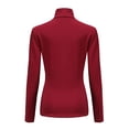 thumbnail image 3 of SSLR Turtleneck Thermal Shirts for Women Long Sleeve Tops Fleece Lined Shirt Mock Neck Base Layer 2 Pack, 3 of 6