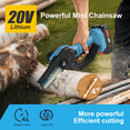 thumbnail image 3 of Dereal Mini Chainsaw 4in Cordless Handheld Portable Battery Powered Pruning Shears for Trimming, 3 of 7