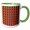Green/White, variant on 3drose, Pixel Tile Pattern Red and Green Glitch, 11oz Two-tone Red Mug