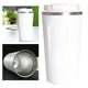 thumbnail image 2 of Taza de viaje para café de acero inoxidable 304 de grado alimenticio con aislamiento de doble pared para bebidas frías y calientes, 510 ml, color blanco, 2 of 12