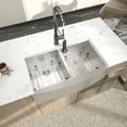 thumbnail image 3 of Logmey 33"Lx20"W Double Bowl Farmhouse Kitchen Sink  Stainless Steel Sink with Strainer, 3 of 9