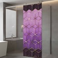 thumbnail image 3 of Window Privacy Film Purple Geometric Stained Glass Window Film Decorative Sun Block Window Cover Ombre Modern Abstract Art Window Clings Static Adhesive Sticker for Bathroom 23.6"x59", 3 of 7