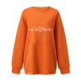 thumbnail image 3 of Valentines Crew Neck Sweatshirt for Women Oversized Love Heart Graphic Hoodless Sweatshirt Off Shoulder Long Sleeve Pullover Tops Valentine's Day Festival Clothing Womens Pullover Sweatshirt, 3 of 3