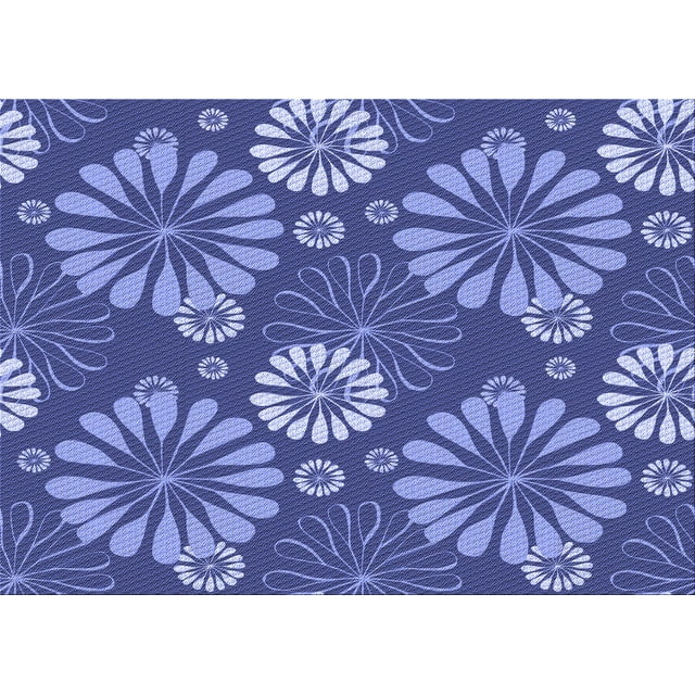 Ahgly Tapis Rectangulaire Lavable en Machine Intérieur Bleu Ciel, 6 Pieds x 9 Pieds