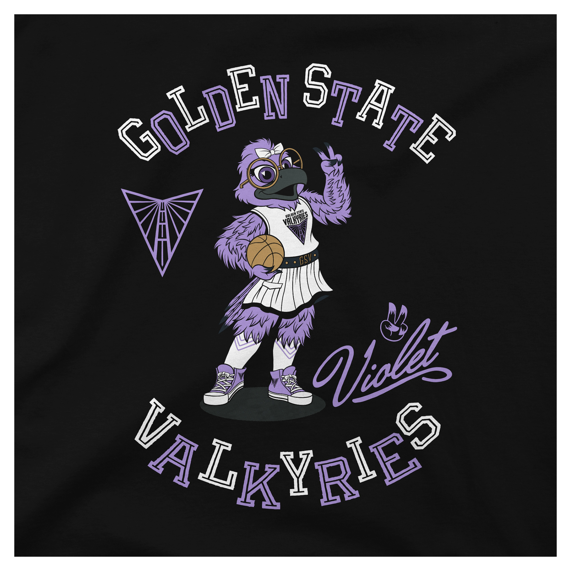 Youth Stadium Essentials Black Golden State Valkyries Mascot Numero Uno T-Shirt
