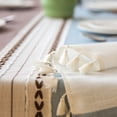 thumbnail image 6 of Enova Home 54"x 80" High Quality Tablecloth with Tassels, Rectangle Cotton and Linen Table Protector Cover for Table Decoration (Blue Purple), 6 of 6