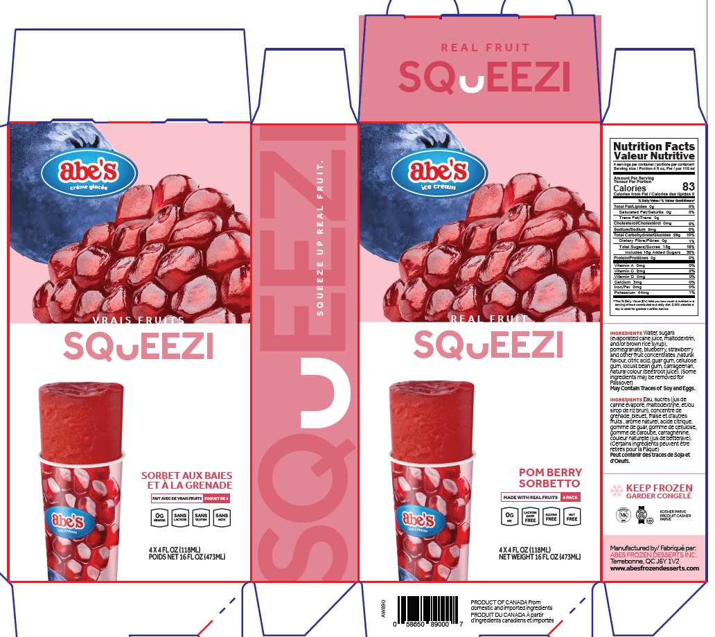 Abe's Squeezi Vrais Fruits Grenade et Baies Squeezi Vrais Fruits Pomberry