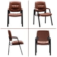 thumbnail image 4 of BTEXPERT Brown Leather Office Executive Waiting Room Guest Reception Side Conference Chair, BB5046BR, 4 of 4