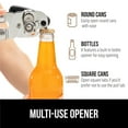 thumbnail image 5 of Stainless Steel Manual Can Opener, Soft Touch Handle, Built-In Bottle Opener, Black, 5 of 9