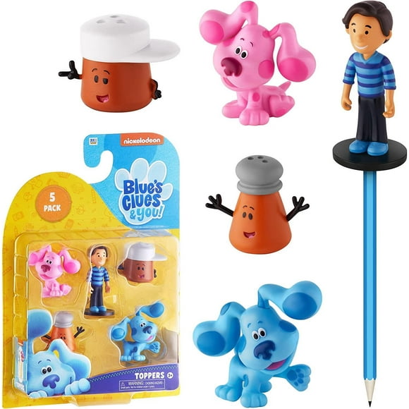 Blues Clues Pencil Toppers 5pk Josh Paprika Canela Magenta