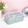 thumbnail image 6 of 3-Layer Plastic Dividing Storage Box Craft Organizer and Storage with Adjustable Spacers Portable Handled Organizer, 6 of 8