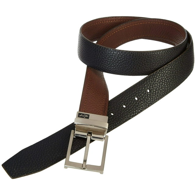 Greg Norman Boucle Réversible pour Hommes, Marron/noir, 40