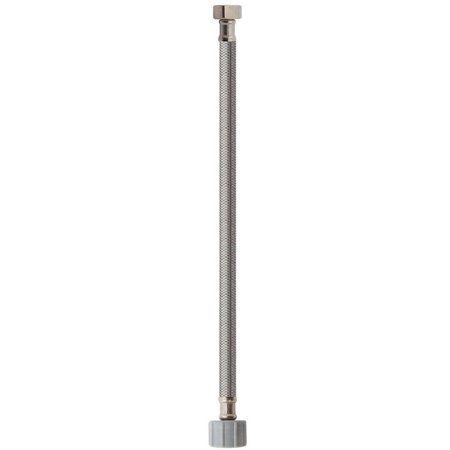 Ballcock Thread - Plumb Pak EZ Toilet Supply Tube, 1/2 X 7/8 in, Fine Threaded Flare X Ballcock, 12 in L, Stainless St