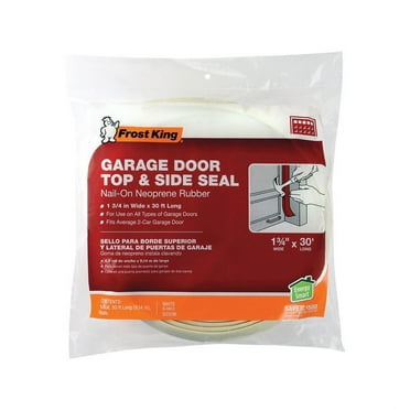 Frost King® SG30WH Plastic Garage Door Side and Top Weatherstrip Kit 1-3/4-inch x 30-feet