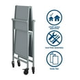 thumbnail image 5 of COSCO Outdoor Living(tm) Outdoor and Indoor Folding Serving Cart with Wheels and 2 Shelves, Gray, 5 of 11