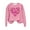 Pink #1, variant on Fartey Plus Size Breast Cancer Sweatshirt for Women Soft Comfy Long Sleeve Crew Neck Pullover Cute Pink Ribbon Heart Print Sweatshirts Pink 4XL