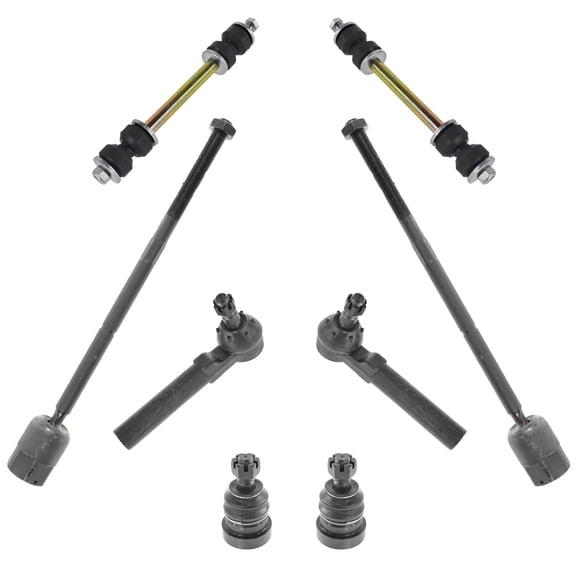 TRQ Lower Ball Joint Sway Bar Link Inner Outer Tie Rod 8pc Kit for 94-04 Mustang PSA58730 Fits select: 1994-2004 FORD MUSTANG