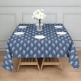 thumbnail image 3 of Blue Bigfoot Pattern Square Tablecloth,Waterproof Square Table Cover,Wipeable Spillproof Washable Table Cover for Home Kitchen Party Decor 42"X42"(107x107cm), 3 of 6