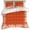 Orange, variant on 3 Piece Coastal Coral Duvet Cover Set Queen Size,Microfiber Comforter/Quilt Cover with Corner Ties and 2 Pillowcases,Sage Green Ocean Marine Nautical Beach All Season Soft Bedding with Zipper Closure