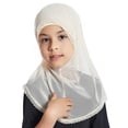 thumbnail image 4 of CPNG Instant Hijab Scarf Kids Full Neck Cover Head Scarf Headwear Pre-teen Headscarf One Piece Junior Muslim Hijab Cap Long Scarf Wrap Islamic Turban Headwrap, 4 of 9