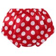 thumbnail image 2 of Jowowha Newborn Baby Girl Christmas Ruffle Bloomer Shorts Polka Dots Elastic Waistband Diaper Cover Briefs Red&White M/66, 2 of 6