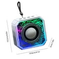 thumbnail image 3 of GUGOBOX Bluetooth Speaker, LED Lighting, Lanyard Design for Hiking, Biking, Trip, White, 3 of 5