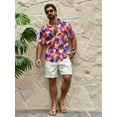 thumbnail image 4 of ALLTB Hawaiian Shirt for Men Tropical Shirts Summer Beach Button Down Short Sleeve Luau Aloha Floral Cruise Vacation Outfit, 4 of 7
