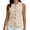 Beige, variant on Tank Tops for Women Solid Color Cotton Linen Blazer Style Button Down Top Beach Vacations Sports and Fitness Social Gatherings