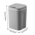 thumbnail image 5 of Basura Batería 12L Papelera Automática Papelera Impermeable para Baño Cocina ( ), 5 of 5