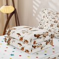 thumbnail image 5 of Homewish Cartoon Cute Bear Zipper Full Size Comforter Sets with Fitted Sheet and 2 Pillowcases,Rustic Farmhouse Pine Cone Zipper Bedding Set For Girls Boys,Reversible,4-Piece, 5 of 7