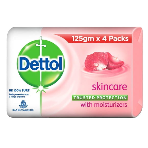 Jabón para el cuidado de la piel Dettol 125 g (paquete de 4)
