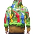 thumbnail image 6 of Lsque Pikmin Pattern Casual Men's Hoodie,Hooded Sweatshirt with Kangaroo Pocket,Pullover Hoodie-3X-Large, 6 of 8