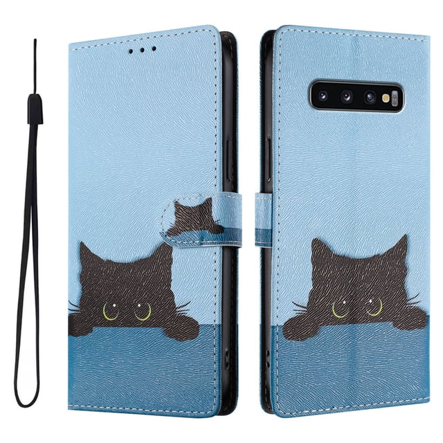 FOXDOCK Funda Tipo Cartera para Samsung Galaxy S10 Plus con Soporte y Correa – Diseño de Patrones Lindos