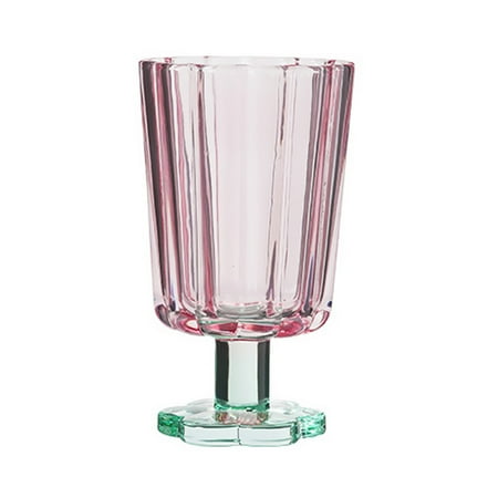 

YINKUU 1pc 9oz Wine Glasses Vintage Petal Ripple Glass Tall Glass Cocktail or Ice Cream for Party Wedding and Home Gifts for Women Friends Daughter Sister Mom