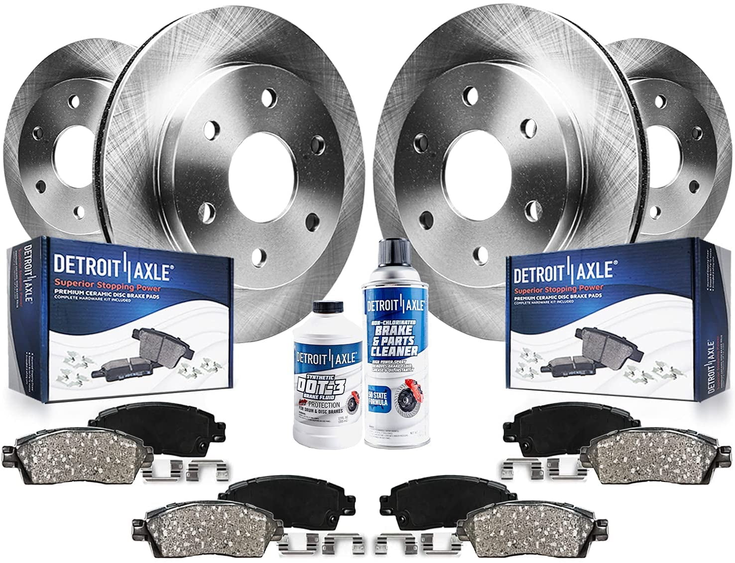 Rotors Ceramic Pads R 2011 2012 Fits Nissan Pathfinder OE Replacement