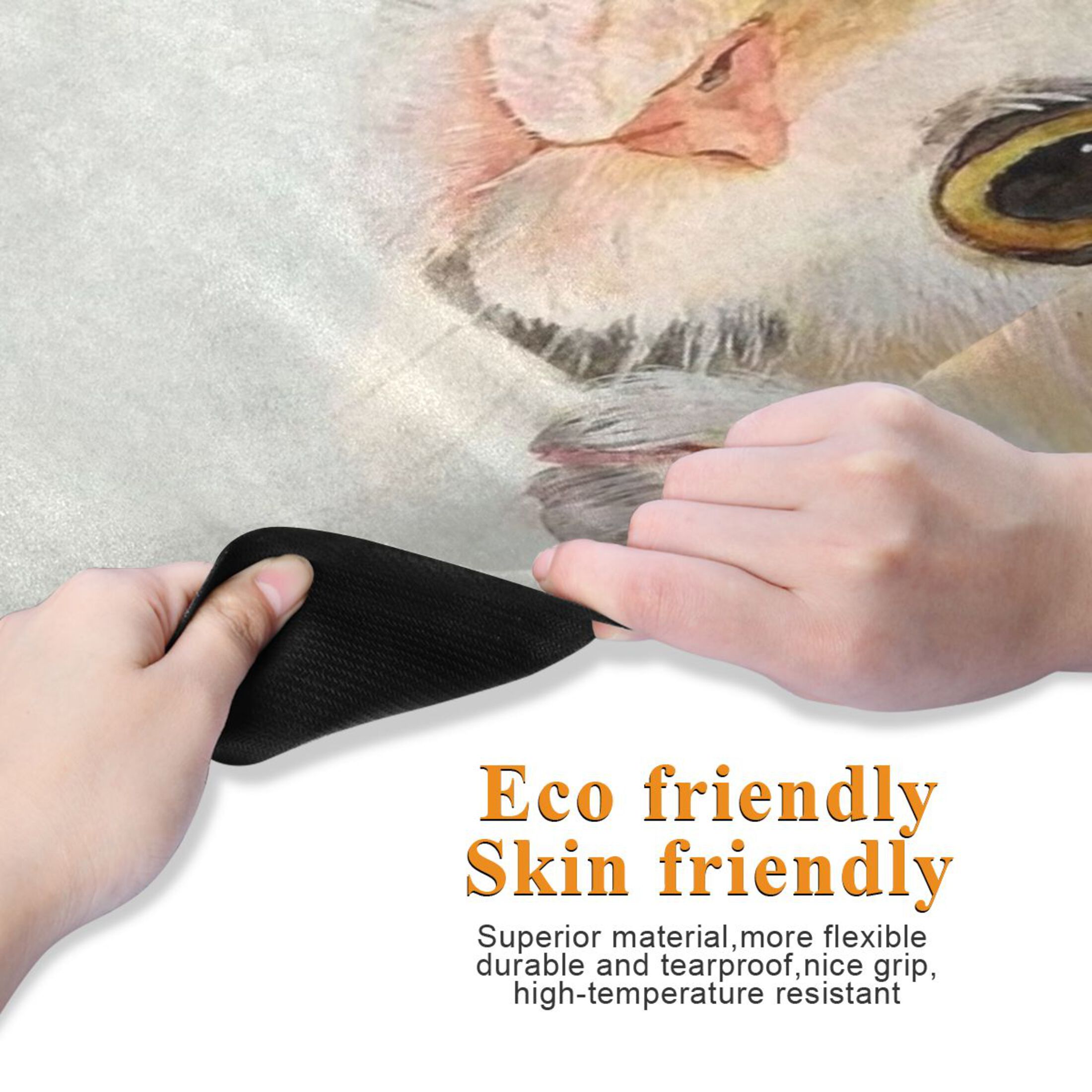 BZSMCE Yoga Mat Women Fitness Mat Curious Kitten Gaze Pattern