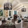 thumbnail image 7 of LovingAHome Industrial 6-Light Luxury Wind Chimes Black Ceiling Chandelier for Bedroom, Dining Room, 7 of 7