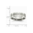 thumbnail image 6 of Stainless Steel Grooved 6mm Satin and Polished Band Size: 11; for Adults and Teens; for Women and Men, 6 of 6