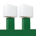 thumbnail image 1 of Lampe de Table en Cuir Moderne avec Abat-Jour en Tissu Blanc - Vert, Lot de 2, 1 of 1