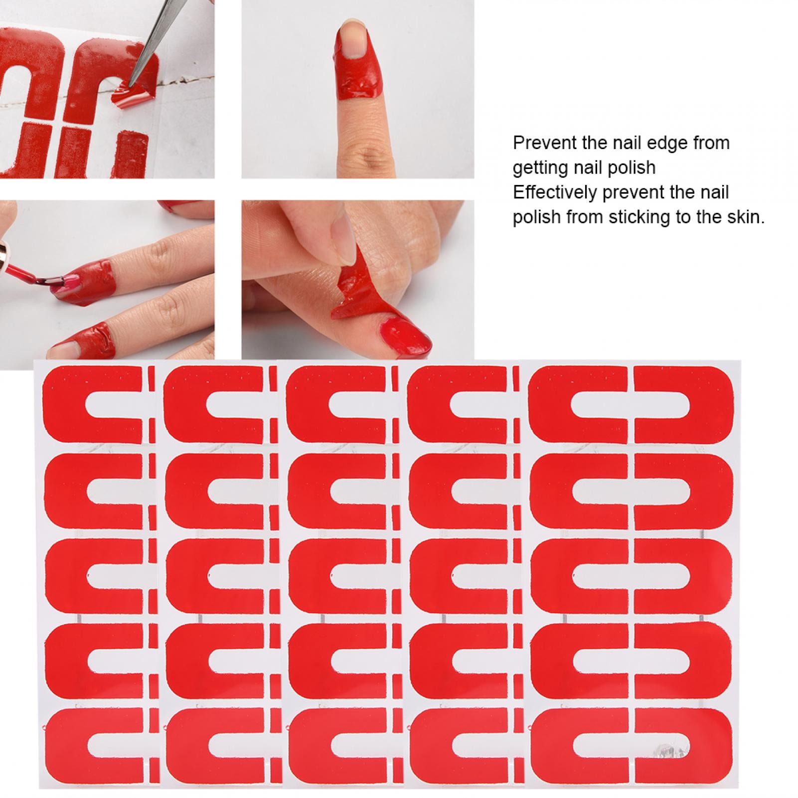 ACOUTO 50PCS Peel Off Nail Tapes, Skin Barrier Spill Proof Sticker Nail