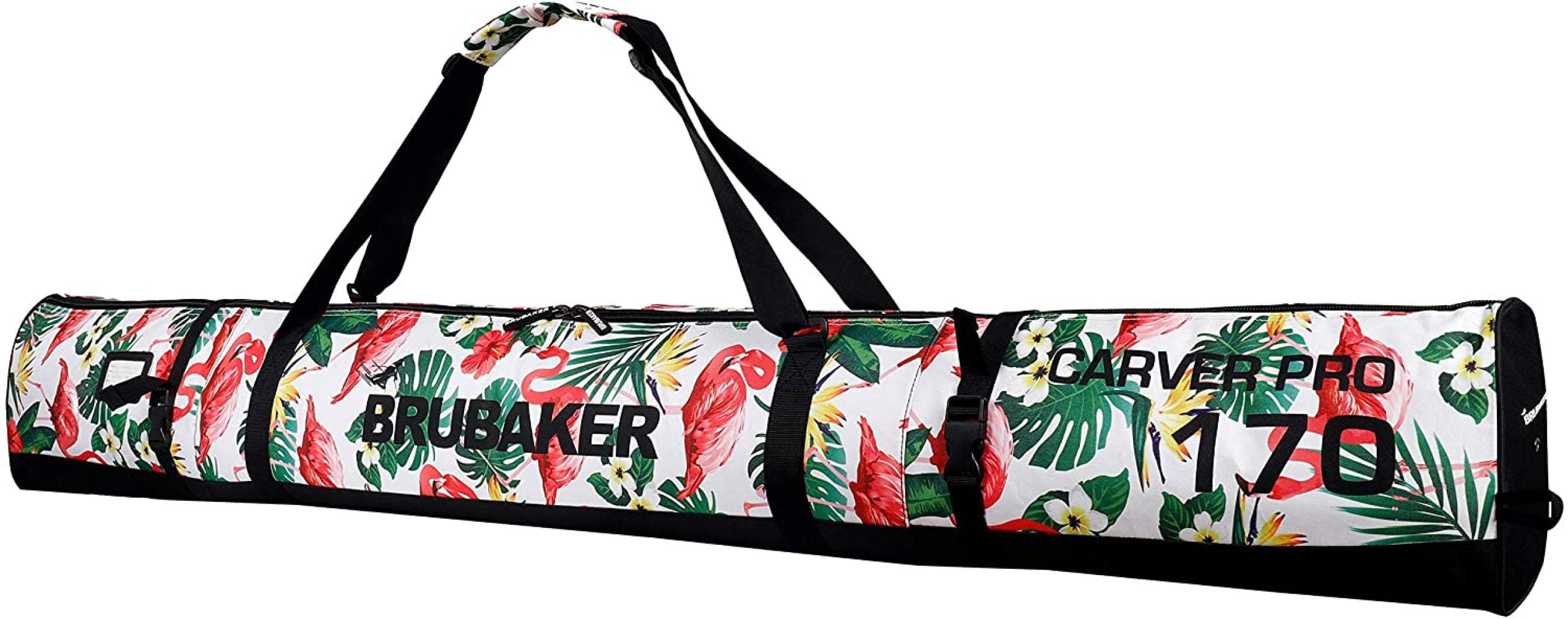 BRUBAKER 'Spotlight' Ski Boot Helmet Bag Backpack Shoes Compartment Flamingos 