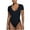 Black, variant on Odeerbi Tummy Control Shapewear Bodysuit for Women Short Sleeve Sexy Versatile Solid Color 2025 Fashion Tight Fitting Cutout Jumpsuit Black