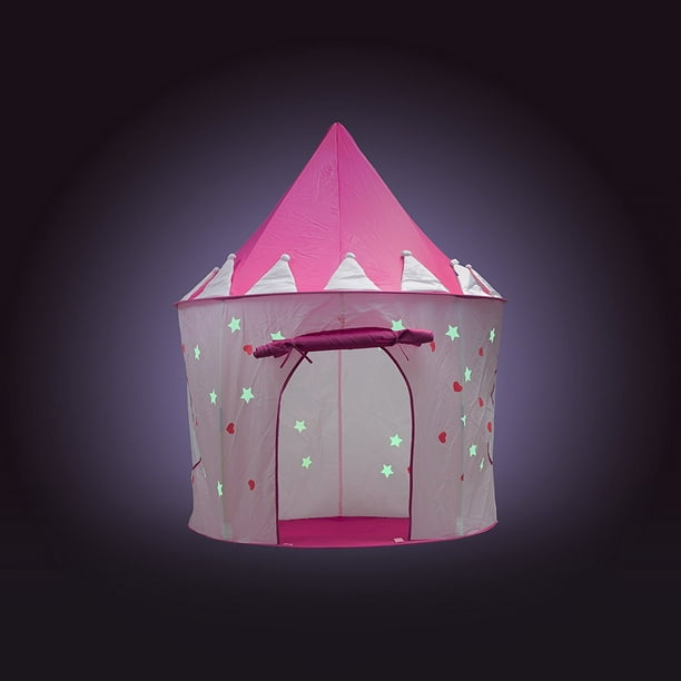 FoxPrint Princess Castle Glow in the Dark Foldable Pop Up Play Tent