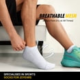 thumbnail image 3 of PULIOU Men's Athletic Ankle Socks, 10-Pairs, Breathable Socks for Running & Training, Size M (6.5-8.5), White, 3 of 7