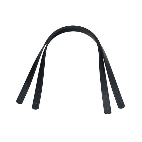 AURARMLET Set of 2 Black Bag Straps with Rivets, PU Replacement Handbag Belts for Tote Bags