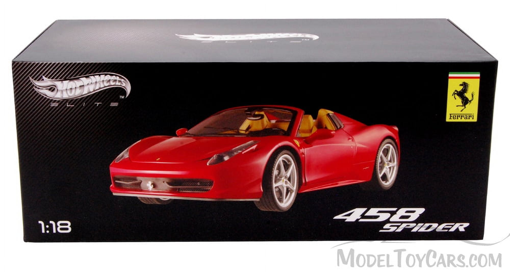 ホットウィール1/18 フェラーリ458スパイダー　赤 ホットウィール1/18 フェラーリ458スパイダー 赤